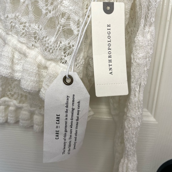 NWT By Anthropologie Bubble-Cinched Cropped Cardigan Sweater - Picture 5 of 7